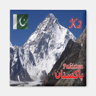 zPK008 PEAK K2, Pakistan, Asien, Kühlschrank Magnet
