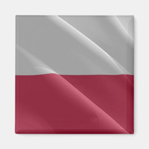 zPL002 POLNISCH waving FLAG POLEN, Europa, Kühlsch Magnet
