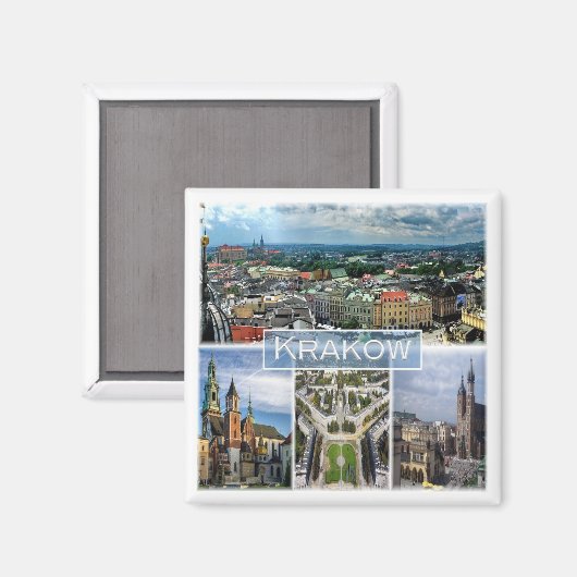 zPL003 KRAKOW, Poland, Europa, Fridge Magnet (Vorderseite/Rückseite)