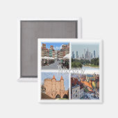 zPL006 WARSCHAU WARSZAWA, Polen, Europa, Kühlschra Magnet (Vorderseite/Rückseite)