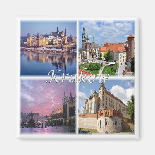 zPL009 KRAKOW, Polen, Europa, Kühlschrank Magnet (Vorne)