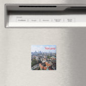 zPL011 WARSAW Panorama, Poland, Europa, Fridge Magnet (In Situ (Geschirrspüler))