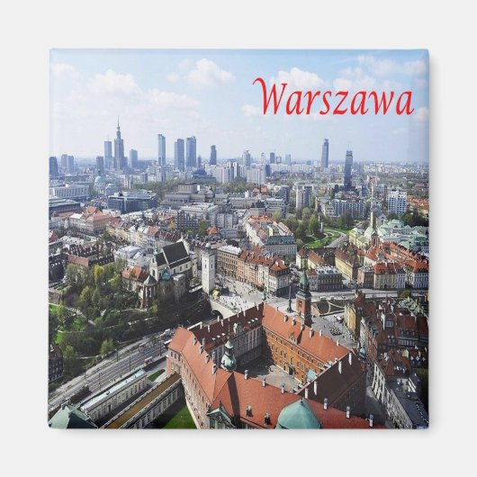zPL011 WARSAW Panorama, Poland, Europa, Fridge Magnet (Vorne)