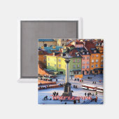 zPL015 WARSAW Sigismund Column, Poland Fridge Magnet (Vorderseite/Rückseite)