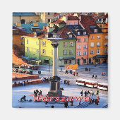 zPL015 WARSAW Sigismund Column, Poland Fridge Magnet (Vorne)