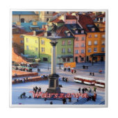 zPL015 WARSAW Sigismund Column, Polen, Fliese (Vorderseite)