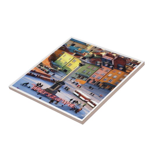 zPL015 WARSAW Sigismund Column, Polen, Fliese (Seite)