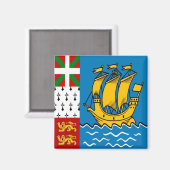 zPM001 SAINT PIERRRE und MIQUELON, Flag, Kühlschra Magnet (Vorderseite/Rückseite)