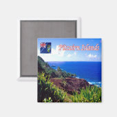 ZPN005 SAINT PAUL Point, Pitcairn Islands, Kühlsch Magnet (Vorderseite/Rückseite)