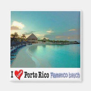 zPR005 PUERTO RICO, Flamenco Beach, Kühlschrank Magnet