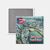 zPR015 PUERTO RICO, San Juan, Amerika, Kühlschrank Magnet (Vorderseite/Rückseite)