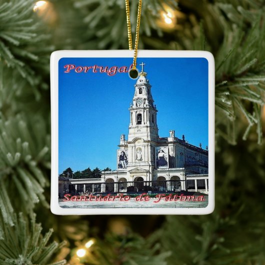 ZPT011 SANKTUR OF FATIMA, Portugal, Keramikornament (Baum)