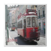 zPT014 LISBON Tram Streetcar, Portugal, Fliese (Vorderseite)