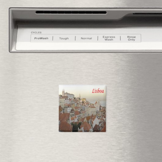 zPT017 LISBON Panorama, Portugal, Europa, Fridge Magnet (In Situ (Geschirrspüler))