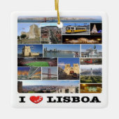zPT018 LISBON "I Liebe", Portugal, Keramikornament (Vorderseite)