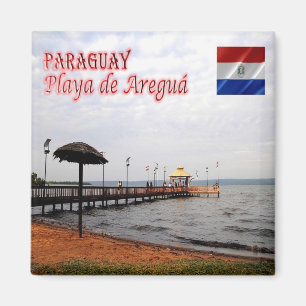 zPY004 PARAGUAY, Areguá Beach, Amerika, Kühlschran Magnet