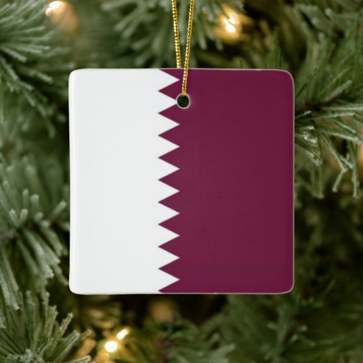 zQA001 Qatari FLAG Qatar, Keramikornament (Baum)