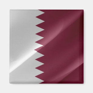 zQA002 welgend Qatari FLAG Katar, Kühlschrankmagne Magnet