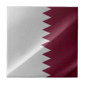 zQA002 welgend Qatari FLAG Qatar, Fliese (Vorderseite)