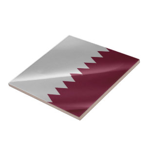 zQA002 welgend Qatari FLAG Qatar, Fliese