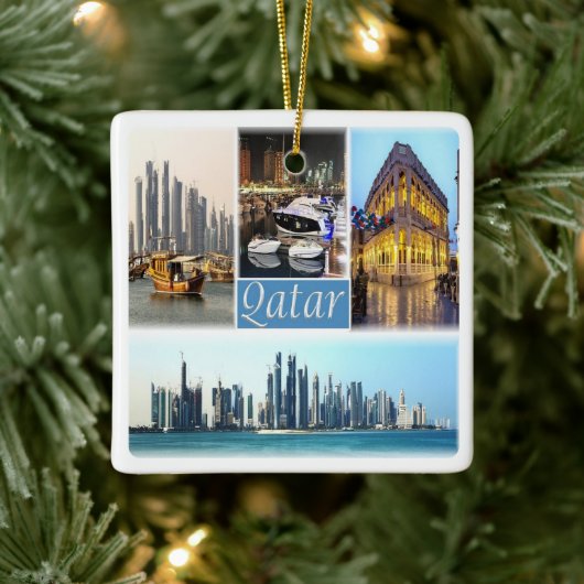 zQA003-Mosaik aus QATAR, Asien, Keramikornament (Baum)