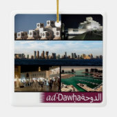 zQA010 Mosaik von DOHA, Katar, Asien, Keramikornament (Rückseite)