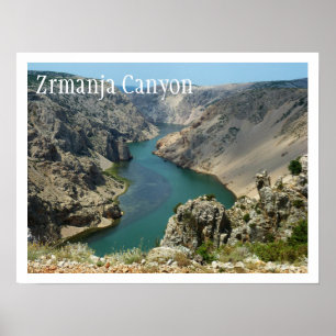 Zrmanja Canyon, Dalmatien, Kroatien Poster