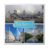 zRO004 BUCHAREST, Rumänien, Fliese (Vorderseite)