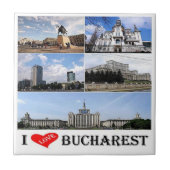 zRO010 BUCHAREST "I Liebe", Rumänien, Fliese (Vorderseite)