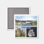 zRS004 BELGRADE, Serbien, Europa, Kühlschrank Magnet (Vorderseite/Rückseite)