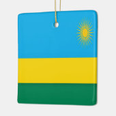 zRW001 RWANDA Flag, Afrika, Keramikornament (Links)