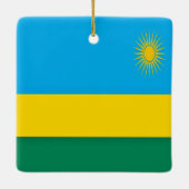 zRW001 RWANDA Flag, Afrika, Keramikornament (Rückseite)