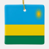 zRW001 RWANDA Flag, Afrika, Keramikornament (Vorderseite)