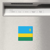 zRW001 RWANDA Flag, Afrika, Kühlschrank Magnet (In Situ (Geschirrspüler))
