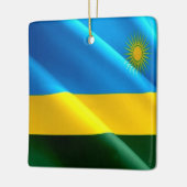 zRW002 RWANDA, Waving Flag, Afrika, Keramikornament (Links)