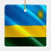 zRW002 RWANDA, Waving Flag, Afrika, Keramikornament (Rückseite)