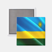 zRW002 RWANDA, Waving Flag, Afrika, Kühlschrank Magnet (Vorderseite/Rückseite)
