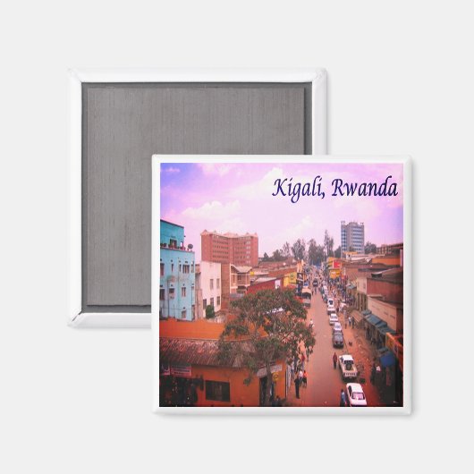 zRW005 KIGALI, Ruanda, Afrika, Kühlschrank Magnet (Vorderseite/Rückseite)