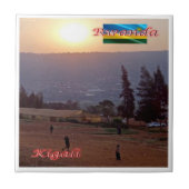 zRW006 KIGALI, Ruanda by Night, Afrika, Fliese (Vorderseite)