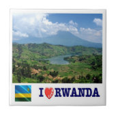 zRW007 RWANDA, I Liebe, Virunga Mountains, Fliese (Vorderseite)