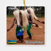 zRW010 RWANDA, Traditionelle ruandische Tänzer, Keramikornament (Vorderseite)