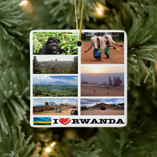zRW011 RWANDA I Liebe, Mosaik, Afrika, Keramikornament (Baum)