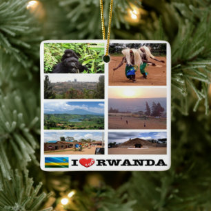 zRW011 RWANDA Ich liebe, Mosaik, Afrika,  Keramikornament