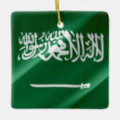 zSA002 schwingende Saudi-FLAG Saudi-Arabien, Keramikornament (Vorderseite)