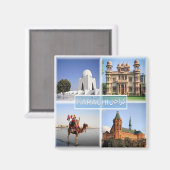 zSA007 KARACHI, Saudi-Arabien, Asien, Fidge Magnet (Vorderseite/Rückseite)