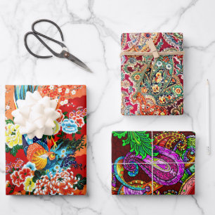 Zsa Zsa Paisley, Mah Jongg und Melange Geschenkpapier Set
