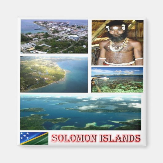 zSB004 SOLOMON INSELN, Ozeanien, Kühlschrank Magnet (Vorne)
