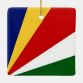 zSC001 SEYCHELLES, Flag, Afrika, Keramikornament (Rückseite)