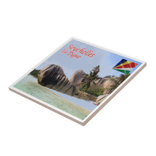 zSC003 SEYCHELLES, La Digue, Afrika, Fliese