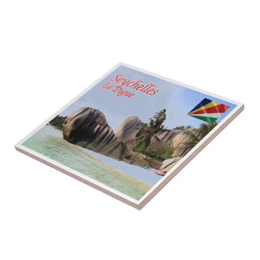zSC003 SEYCHELLES, La Digue, Afrika, Fliese (Seite)